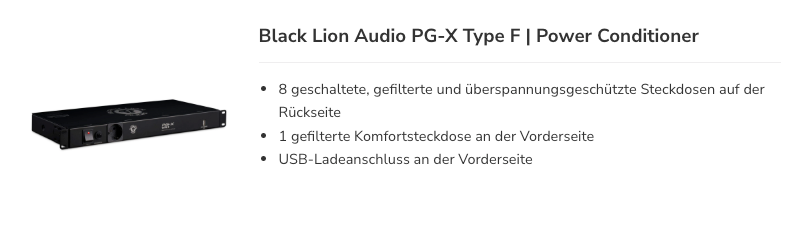 Black Lion Audio PG X Type F Audiosteps Shop