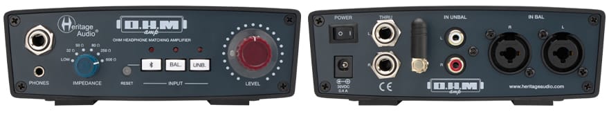 Heritage Audio O.H.M Amp front rear